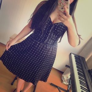 Maje Renota Ruched Polka Dot Crepe Mini Dress
